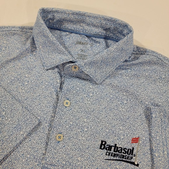 johnnie-O Other - Johnnie-O Barbasol Championship Polo Shirt Mens XL Blue Lenox All Over Print SS